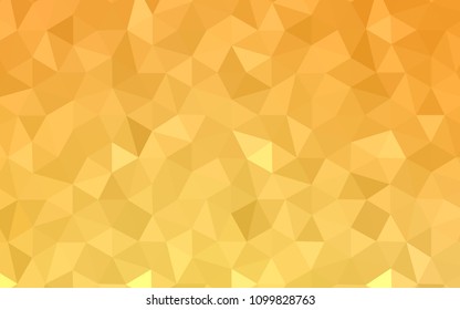 Light Yellow vector abstract mosaic background. Modern abstract illustration with triangles. Completely new template for your banner.