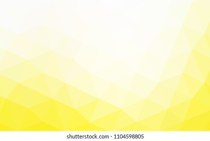 Light Yellow vector abstract mosaic backdrop. Triangular geometric sample with gradient.  The polygonal design can be used for your web site.