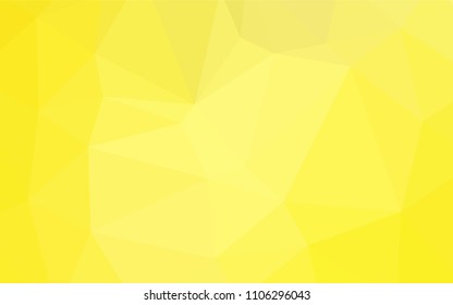 Light Yellow vector abstract mosaic background. Colorful illustration in abstract style with gradient. Triangular pattern for your business design.