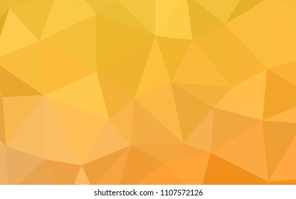 Light Yellow vector abstract mosaic backdrop. Glitter abstract illustration with an elegant triangles. Pattern for a brand book's backdrop.