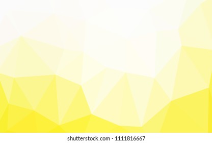Light Yellow vector abstract mosaic pattern. Elegant bright polygonal illustration with gradient. A completely new design for your business.