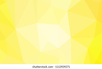 Light Yellow vector abstract mosaic pattern. Colorful illustration in polygonal style with gradient. Brand new style for your business design.
