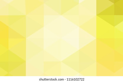 Light Yellow vector abstract mosaic pattern. Colorful illustration in polygonal style with gradient. Brand-new design for your business.