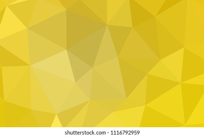Light Yellow vector abstract mosaic background. Polygonal abstract illustration with gradient. Completely new template for your banner.