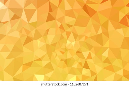 Light Yellow vector abstract mosaic pattern. Triangular geometric sample with gradient.  A new texture for your web site.