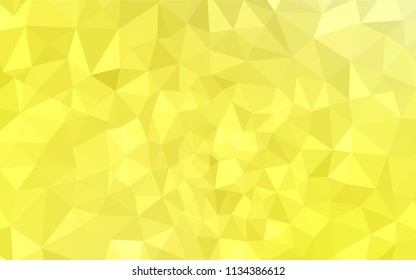 Light Yellow vector abstract mosaic backdrop. Colorful illustration in polygonal style with gradient. Brand new design for your business.