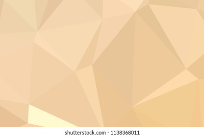 Light Yellow vector abstract mosaic backdrop. A sample with polygonal shapes. A completely new design for your business.