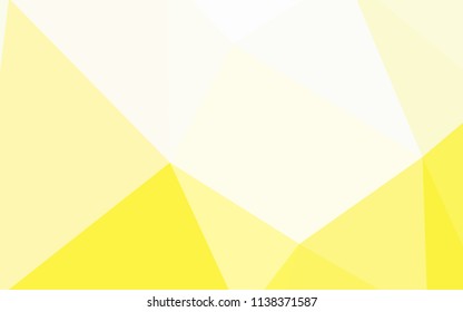 Light Yellow vector abstract mosaic backdrop. Creative geometric illustration in Origami style with gradient. Brand new design for your business.