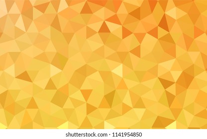 Light Yellow vector abstract mosaic background. Shining polygonal illustration, which consist of triangles. Template for cell phone's backgrounds.