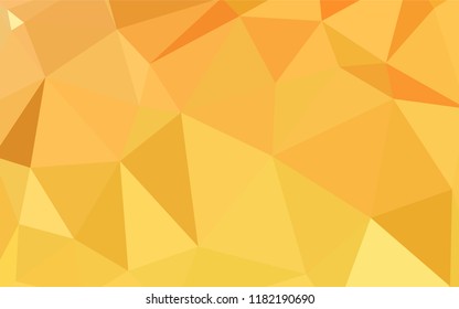 Light Yellow vector abstract mosaic background. Triangular geometric sample with gradient.  New template for your brand book.