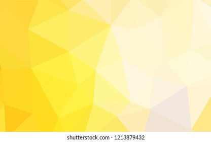 Light Yellow vector abstract mosaic backdrop. Colorful abstract illustration with triangles. A new texture for your web site.