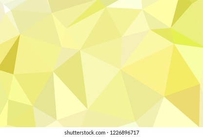 Light Yellow vector abstract mosaic background. Modern abstract illustration with triangles. A new texture for your web site.
