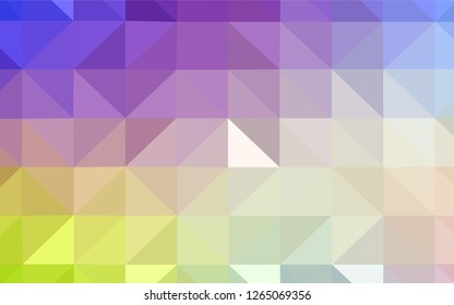 Light Yellow vector abstract mosaic backdrop. Triangular geometric sample with gradient.  A new texture for your web site.