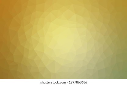 Light Yellow vector abstract mosaic background. Colorful illustration in polygonal style with gradient. A completely new design for your leaflet.