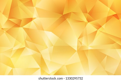 Light Yellow vector abstract mosaic backdrop. Colorful abstract illustration with triangles. Template for cell phone's backgrounds.