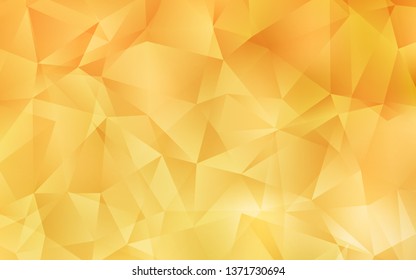 Light Yellow vector abstract mosaic backdrop. Modern abstract illustration with triangles. Completely new template for your banner.