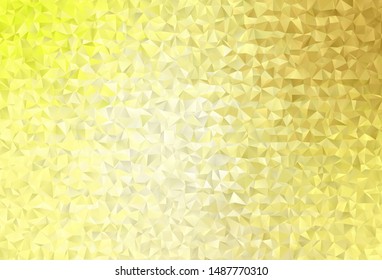 Light Yellow vector abstract mosaic backdrop. Creative geometric illustration in Origami style with gradient. Brand new style for your business design.