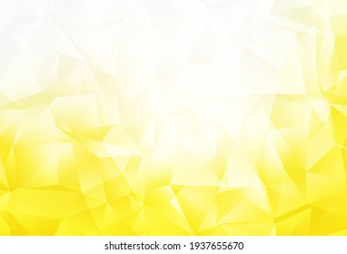 Patrón de mosaico abstracto vectorial amarillo claro. Ilustración colorida en estilo abstracto con triángulos. Patrón texturizado para sus antecedentes.