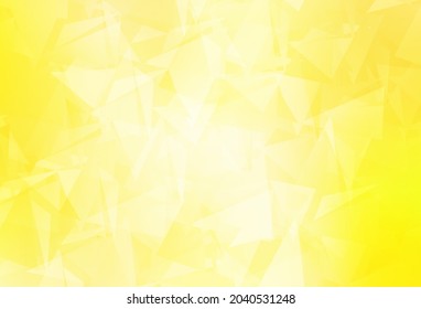 Light Yellow vector abstract mosaic backdrop. A sample with polygonal shapes. Completely new template for your banner.