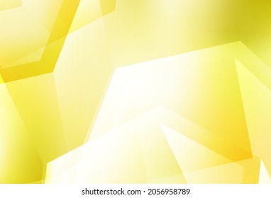 Light Yellow vector abstract mosaic backdrop. Shining colorful illustration with triangles. New template for your brand book.