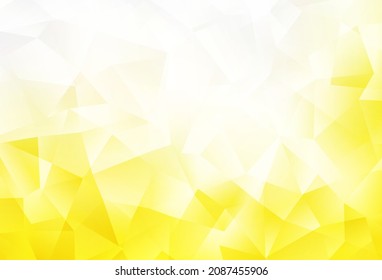 Light Yellow vector abstract mosaic pattern. Shining colorful illustration with triangles. New template for your brand book.
