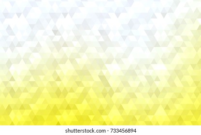 Light Yellow vector abstract mosaic template. A vague abstract illustration with gradient. The polygonal design can be used for your web site.