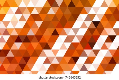 Light Yellow vector abstract mosaic template. Shining illustration, which consist of triangles. A completely new template for your business design.