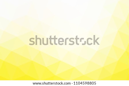 Light Yellow vector abstract mosaic backdrop. Triangular geometric sample with gradient.  The polygonal design can be used for your web site.