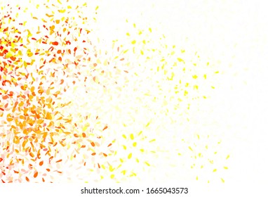 Light Yellow vector abstract pattern with leaves. Shining colored illustration with leaves in doodle style. Hand painted design for web, wrapping.