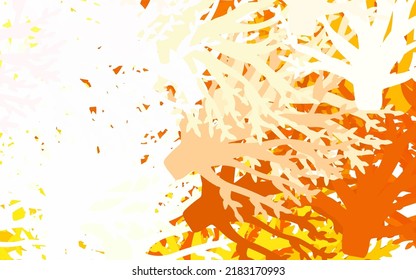Light Yellow vector abstract pattern with leaves, branches. Glitter abstract illustration with leaves and branches. New design for your business.