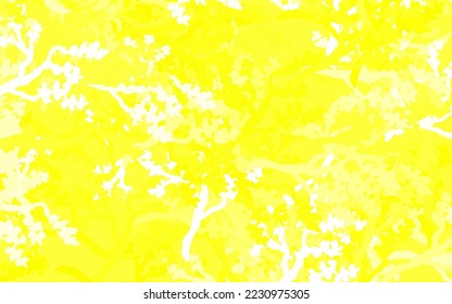 Light Yellow vector abstract pattern with leaves, branches. Colorful illustration in doodle style with leaves, branches. Brand new style for your business design.