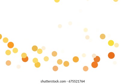 Light Yellow vector abstract pattern with circles. Geometry template for your business design. Background with colored spheres.