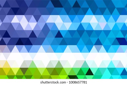 Light Yellow vector abstract polygonal pattern. A completely new color illustration in a vague style. Triangular pattern for your business design.
