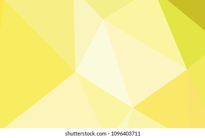 Light Yellow vector abstract polygonal pattern. Glitter abstract illustration with an elegant triangles. Brand new style for your business design.