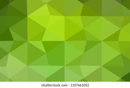 Light Yellow vector abstract polygonal pattern. Shining polygonal illustration, which consist of triangles. That new template can be used for your brand book.