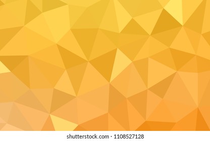 Light Yellow vector abstract polygonal template. Colorful abstract illustration with triangles. Completely new template for your banner.