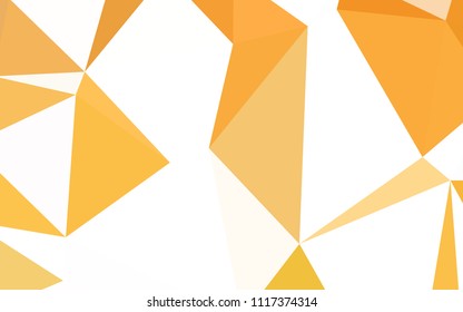 Light Yellow vector abstract polygonal template. Colorful illustration in abstract style with triangles. A completely new design for your leaflet.
