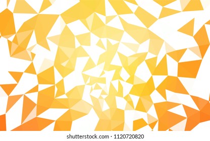 Light Yellow vector abstract polygonal template. Colorful abstract illustration with triangles. Best triangular design for your business.