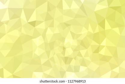 Light Yellow vector abstract polygonal background. Glitter abstract illustration with an elegant triangles. New template for your brand book.