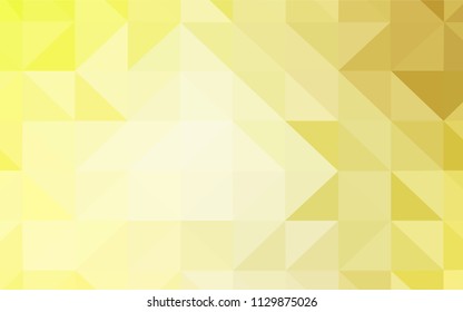 Light Yellow vector abstract polygonal pattern. Shining colorful illustration with triangles. New template for your brand book.