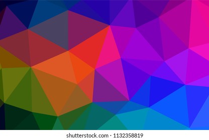 Light Yellow vector abstract polygonal template. Triangular geometric sample with gradient.  Brand new design for your business.