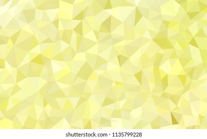 Light Yellow vector abstract polygonal pattern. Triangular geometric sample with gradient.  Brand new style for your business design.
