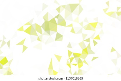Light Yellow vector abstract polygonal template. Triangular geometric sample with gradient.  A new texture for your web site.