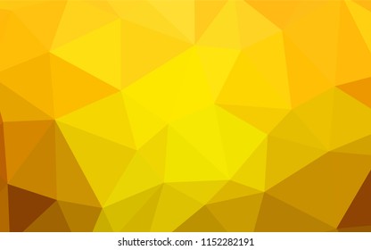 Light Yellow vector abstract polygonal pattern. Colorful illustration in abstract style with triangles. Completely new template for your banner.