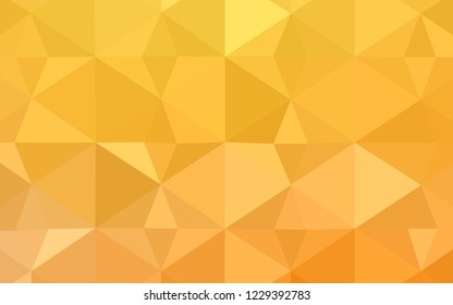 Light Yellow vector abstract polygonal template. Geometric illustration in Origami style with gradient.  Brand new design for your business.