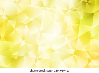 Light Yellow vector abstract polygonal pattern. Geometric illustration in Origami style with gradient.  New template for your brand book.