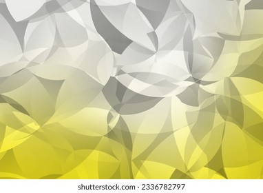 Plantilla poligonal abstracta de vector amarillo claro. Ilustración creativa de estilo medio-tono con triángulos. Plantilla completamente nueva para su banner.