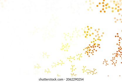 Fondo vectorial amarillo claro con datos de inteligencia artificial. Estructura de IA coloreada con líneas de degradado y puntos. Diseño para la representación de las innovaciones cibernéticas.