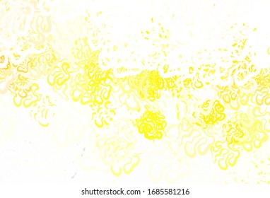 Light Yellow vector backdrop with bent lines. A shining illustration, which consists of curved lines. Abstract design for your web site.