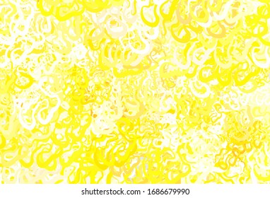 Light Yellow vector backdrop with bent lines. A shining illustration, which consists of curved lines. Abstract design for your web site.